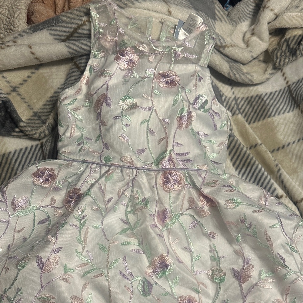 Floral Embroidered Kids Dress